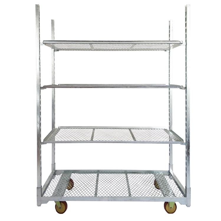 Nursery Rack Hot Dip Galvanized Transport Garden Danish Flower Trolley