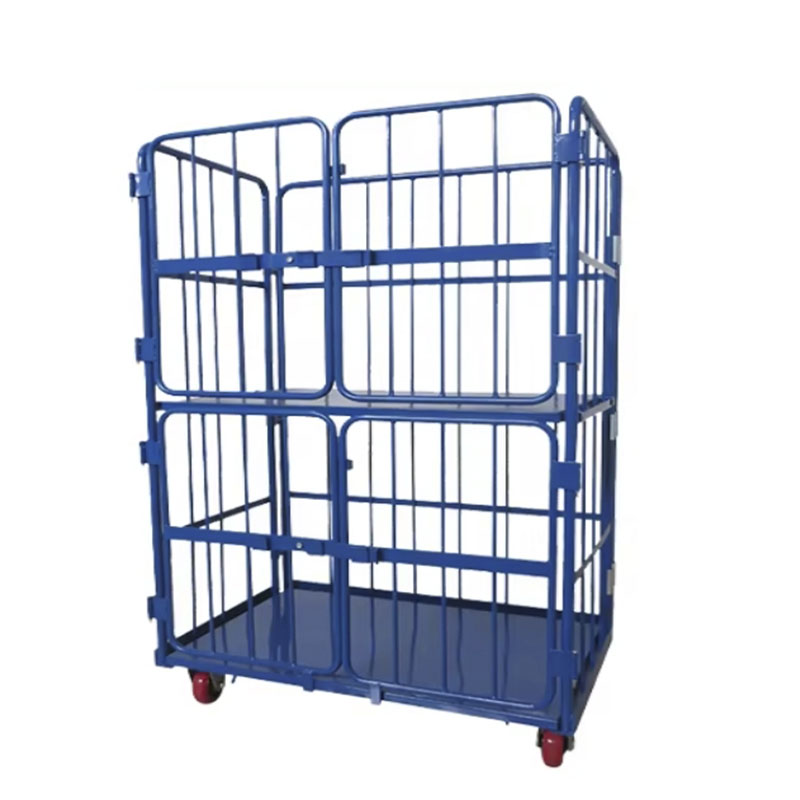 4 Sided “L” Frame Four Doors Warehouse Roll Cage Trolley