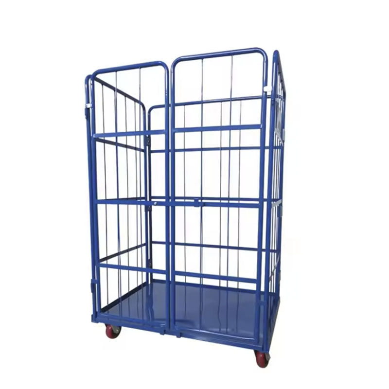 4 Sided “L” Frame Two Doors Logistic Roll Cage Trolley