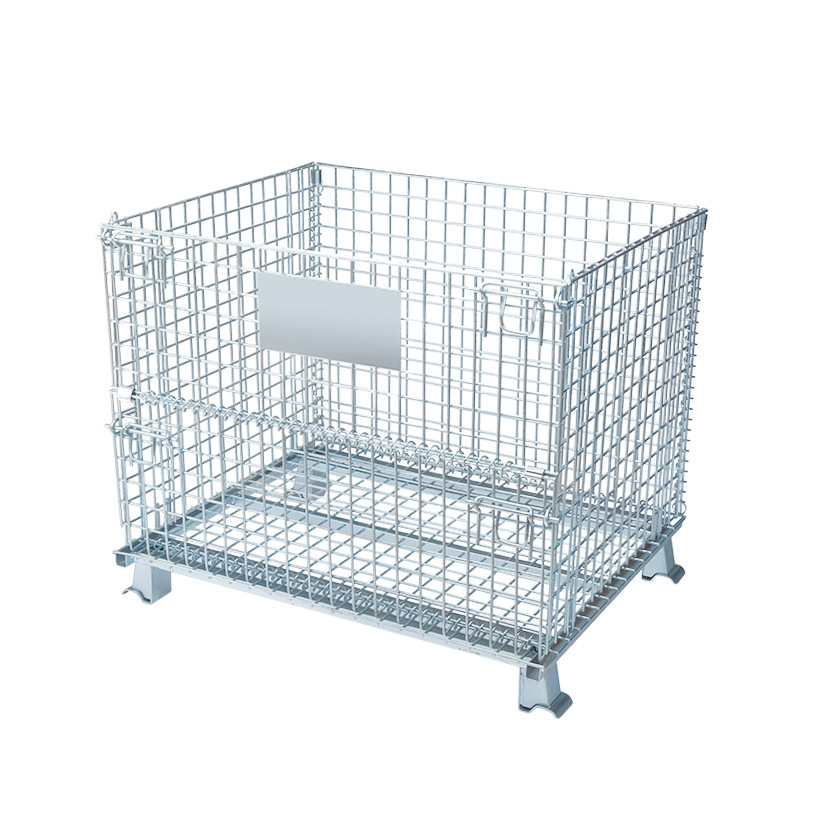 Heavy Duty Foldable Stacking Warehouse Wire Mesh Storage Cage